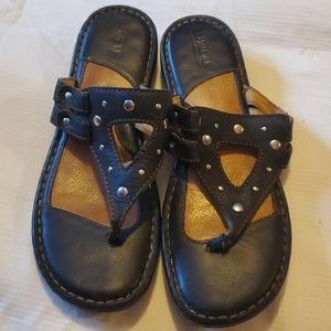 Black BORN leather sandals size 9